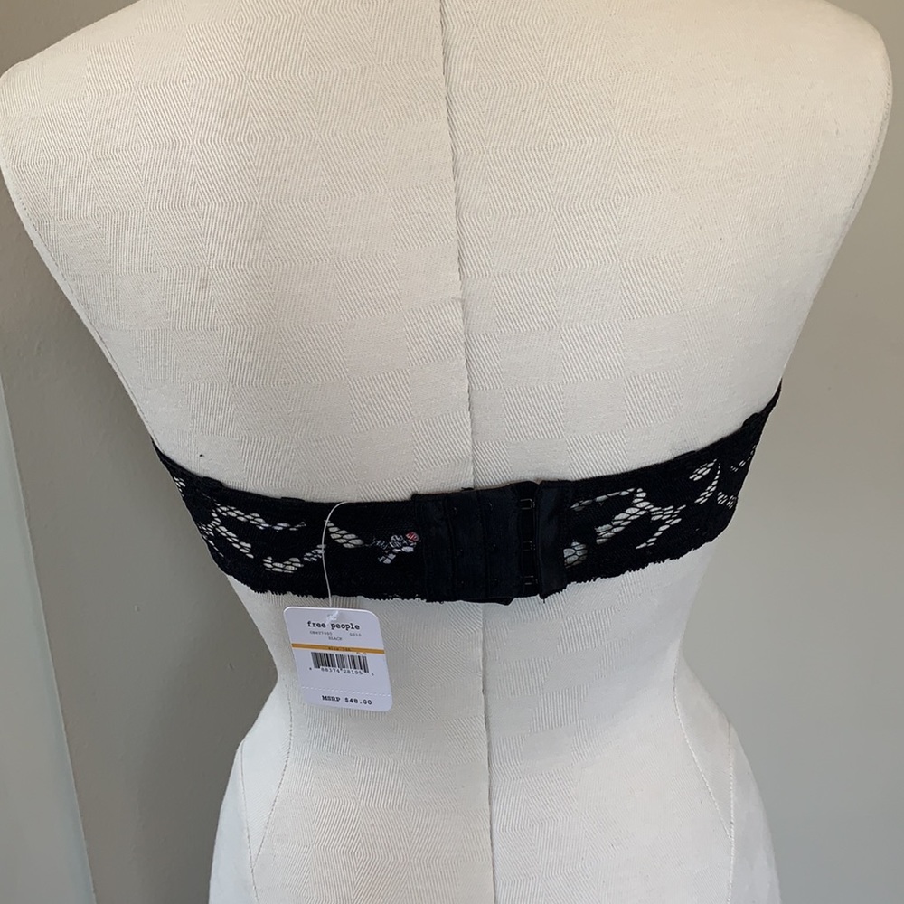 NWT Free People 34A Love Letters Lace Bra - Black - Picture 6 of 7